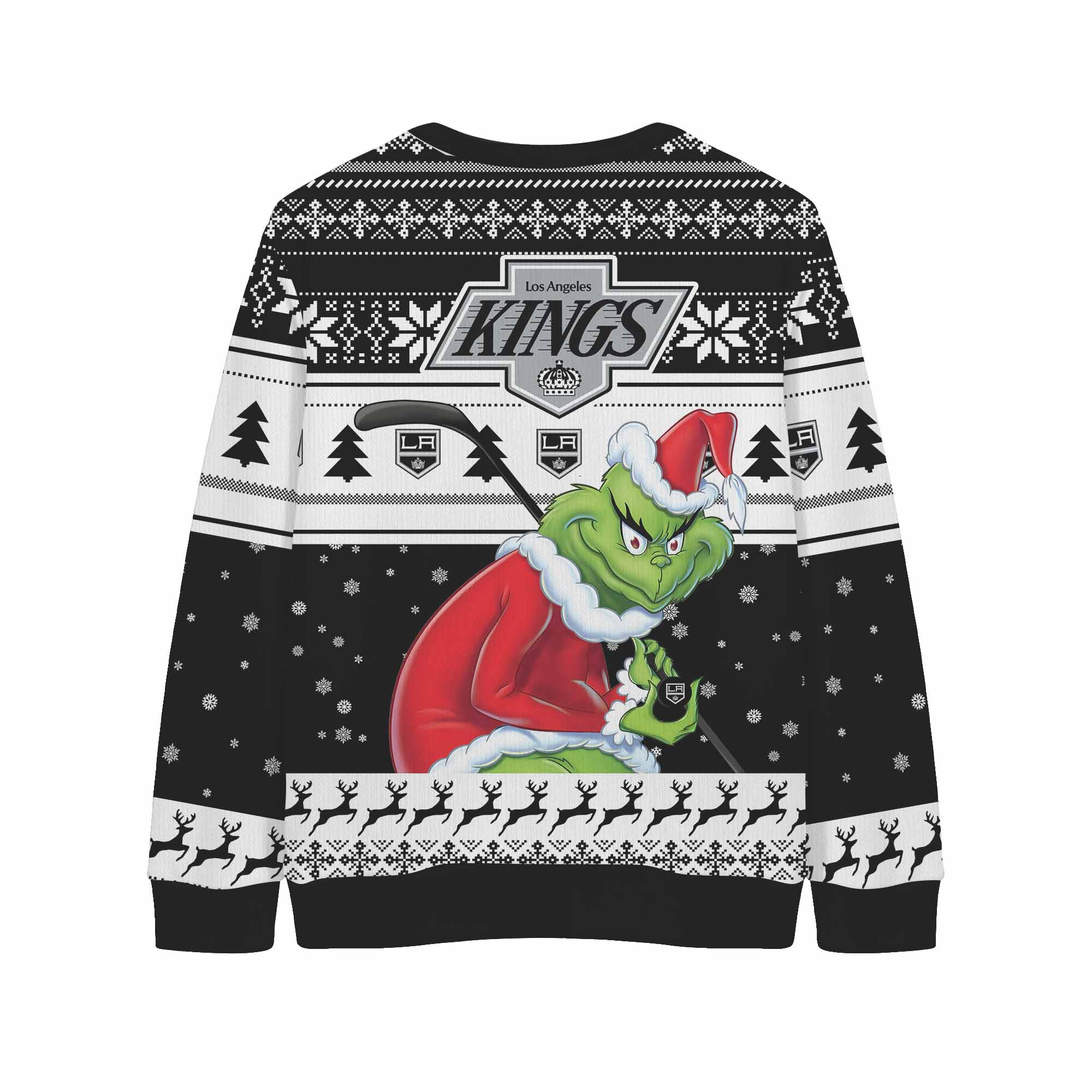 Sportswearmerch Los Angeles Kings NHL x Grinch Christmas Cardigan For Fan