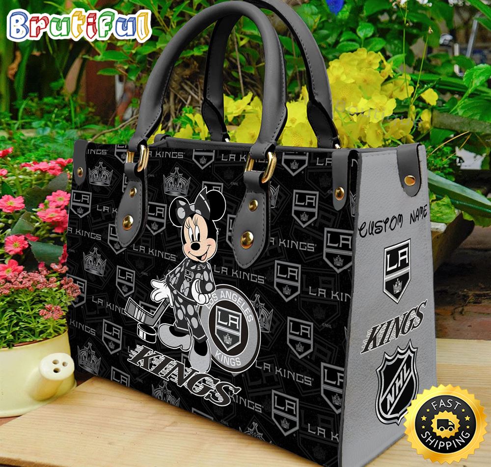 Sportswearmerch Los Angeles Kings NHL x Minnie Leather Handbag For Fan