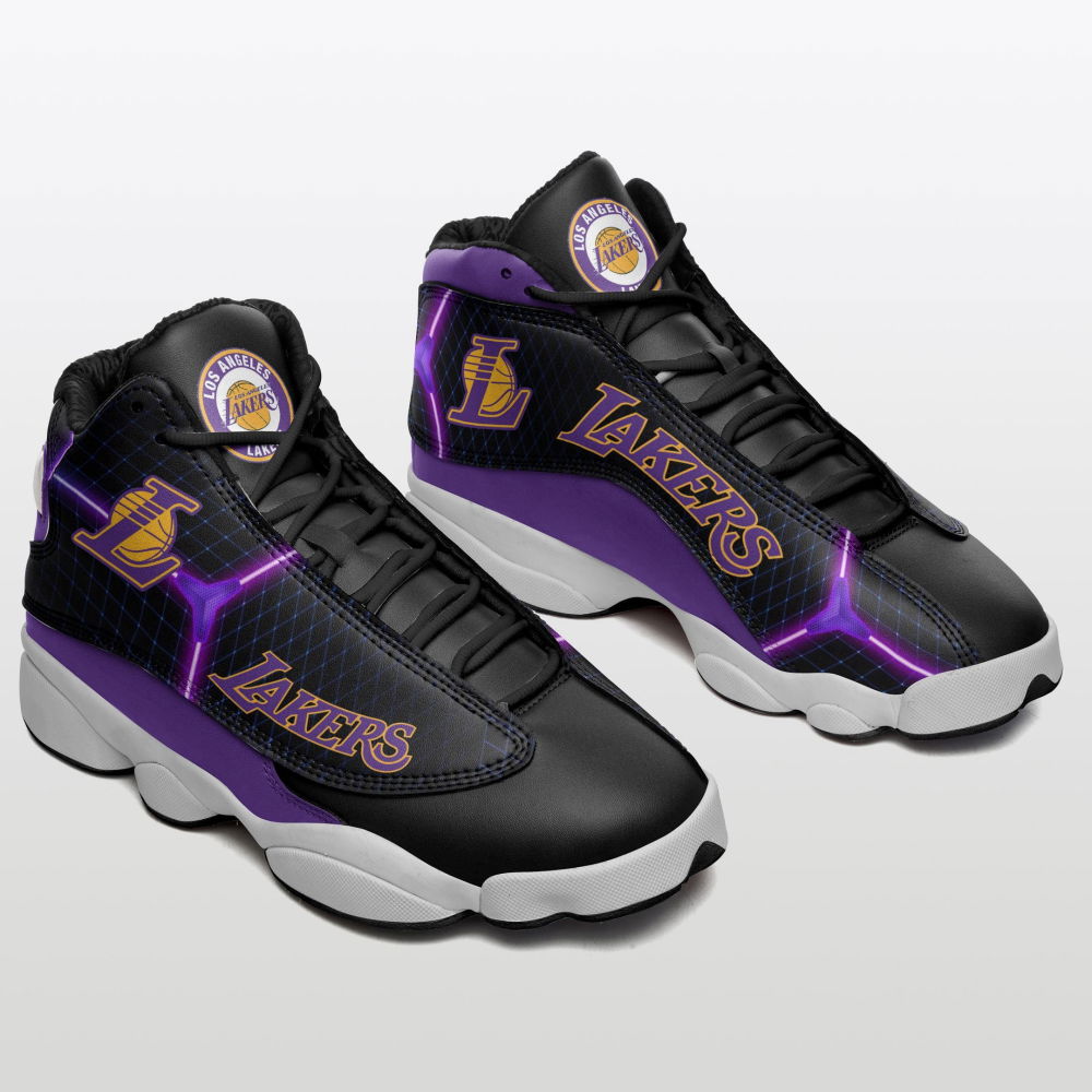 Sportswearmerch Los Angeles Lakers NBA AJ13 Sneakers Shoes For Men And Women