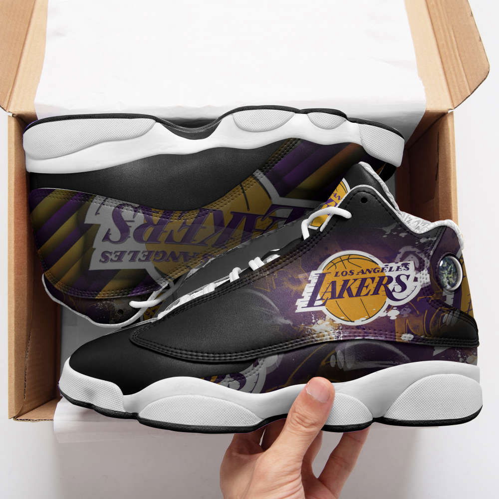 Sportswearmerch Los Angeles Lakers NBA AJ13 Sneakers Shoes For Men And Women