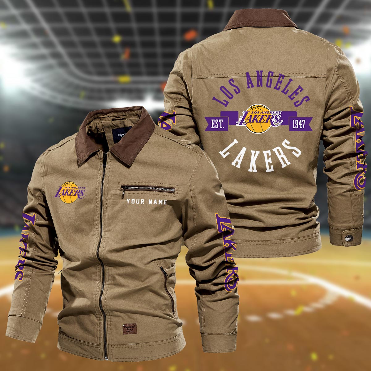 Sportswearmerch Los Angeles Lakers NBA Lapel Jacket For Fan
