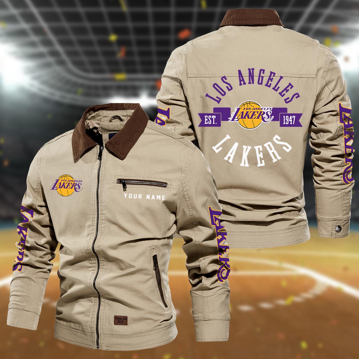 Sportswearmerch Los Angeles Lakers NBA Lapel Jacket For Fan