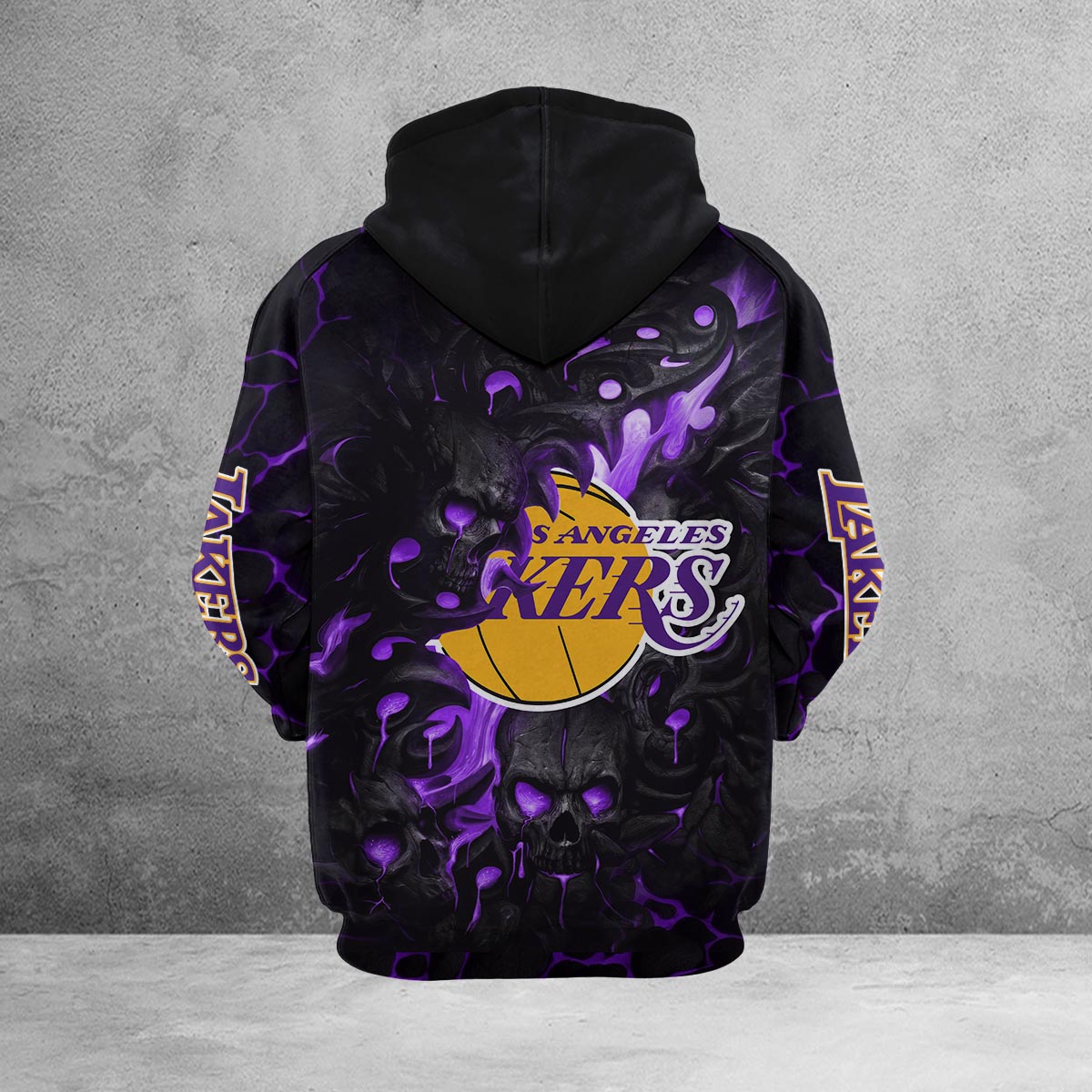 Sportswearmerch Los Angeles Lakers NBA Lava Skull Hoodie For Fan