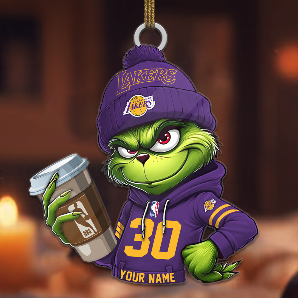 Sportswearmerch Los Angeles Lakers NBA Personalized Acrylic Ornament For Fans
