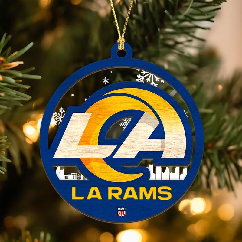 Sportswearmerch Los Angeles Rams NFL Acrylic Mix Wooden Ornament Gift For Fans