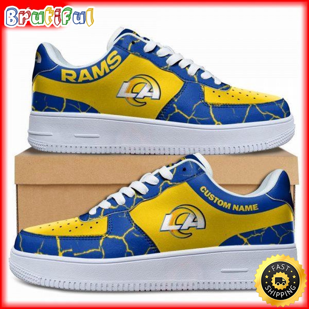 Sportswearmerch Los Angeles Rams NFL Air Low-Top Sneakers Shoes For Men And Women