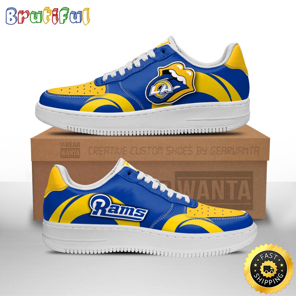 Sportswearmerch Los Angeles Rams NFL Air Low-Top Sneakers Shoes For Men And Women
