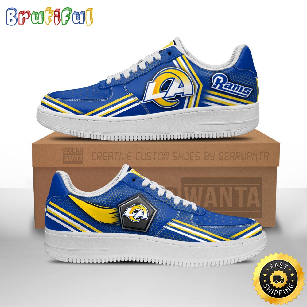 Sportswearmerch Los Angeles Rams NFL Air Low-Top Sneakers Shoes For Men And Women