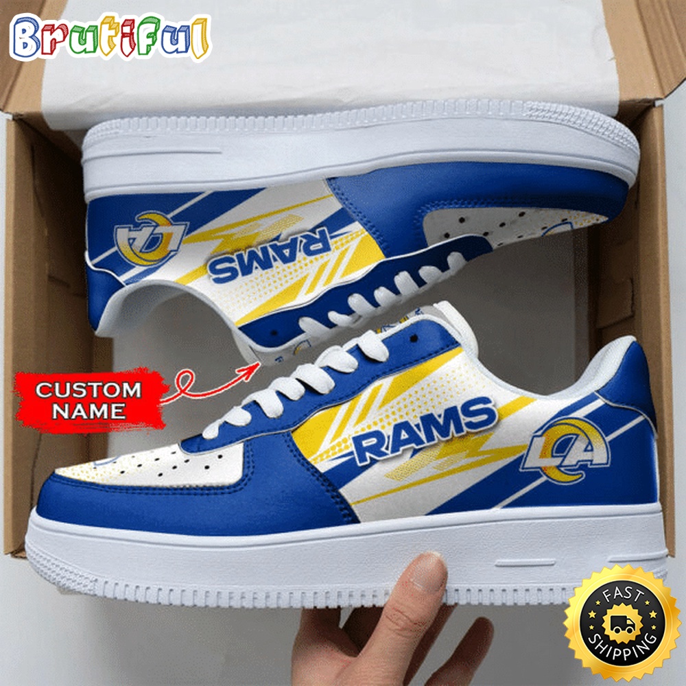 Sportswearmerch Los Angeles Rams NFL Air Low-Top Sneakers Shoes For Men And Women