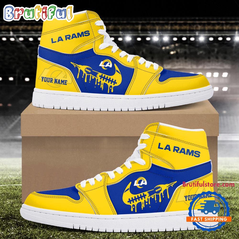Sportswearmerch Los Angeles Rams NFL AJ1 High Sneakers Shoes For Men And Women