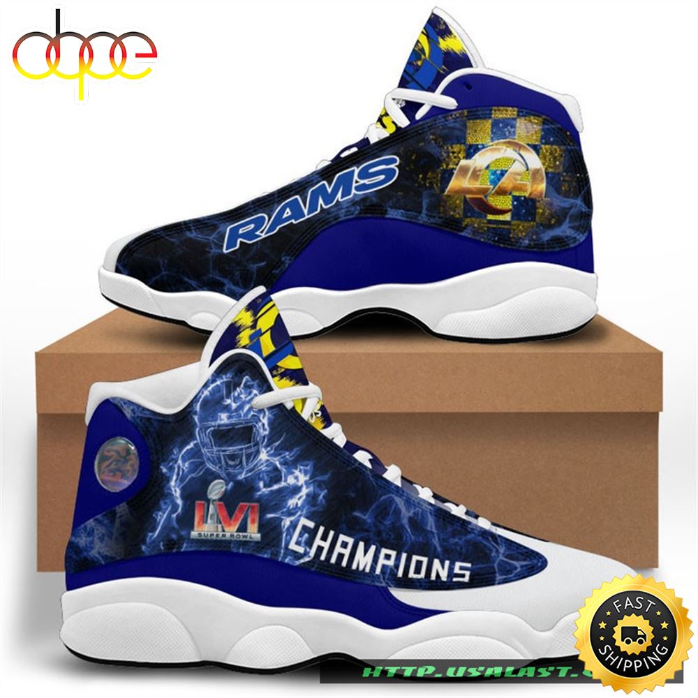 Sportswearmerch Los Angeles Rams NFL AJ13 Sneakers Shoes For Men And Women