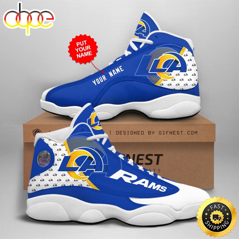 Sportswearmerch Los Angeles Rams NFL AJ13 Sneakers Shoes For Men And Women