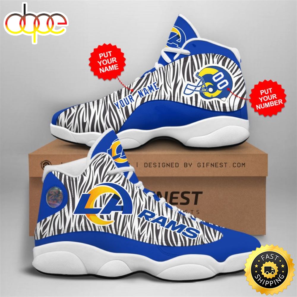 Sportswearmerch Los Angeles Rams NFL AJ13 Sneakers Shoes For Men And Women