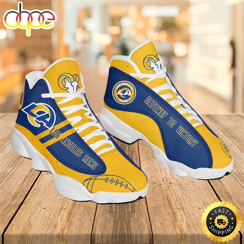 Sportswearmerch Los Angeles Rams NFL AJ13 Sneakers Shoes For Men And Women