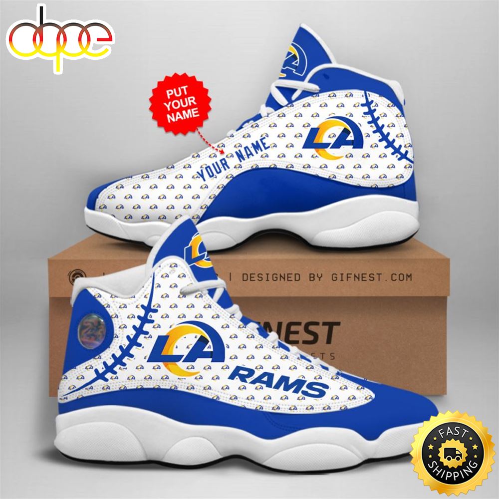 Sportswearmerch Los Angeles Rams NFL AJ13 Sneakers Shoes For Men And Women