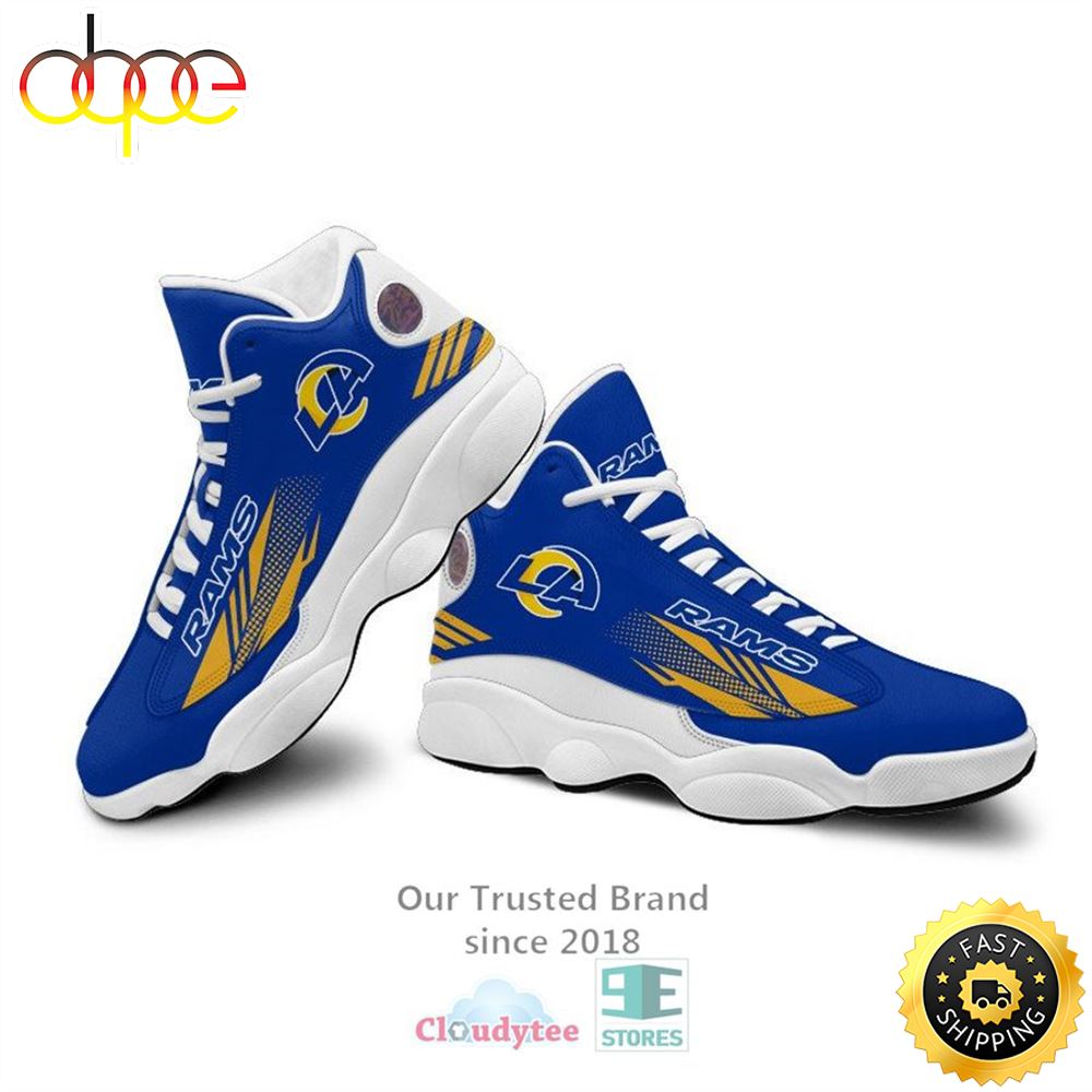 Sportswearmerch Los Angeles Rams NFL AJ13 Sneakers Shoes For Men And Women