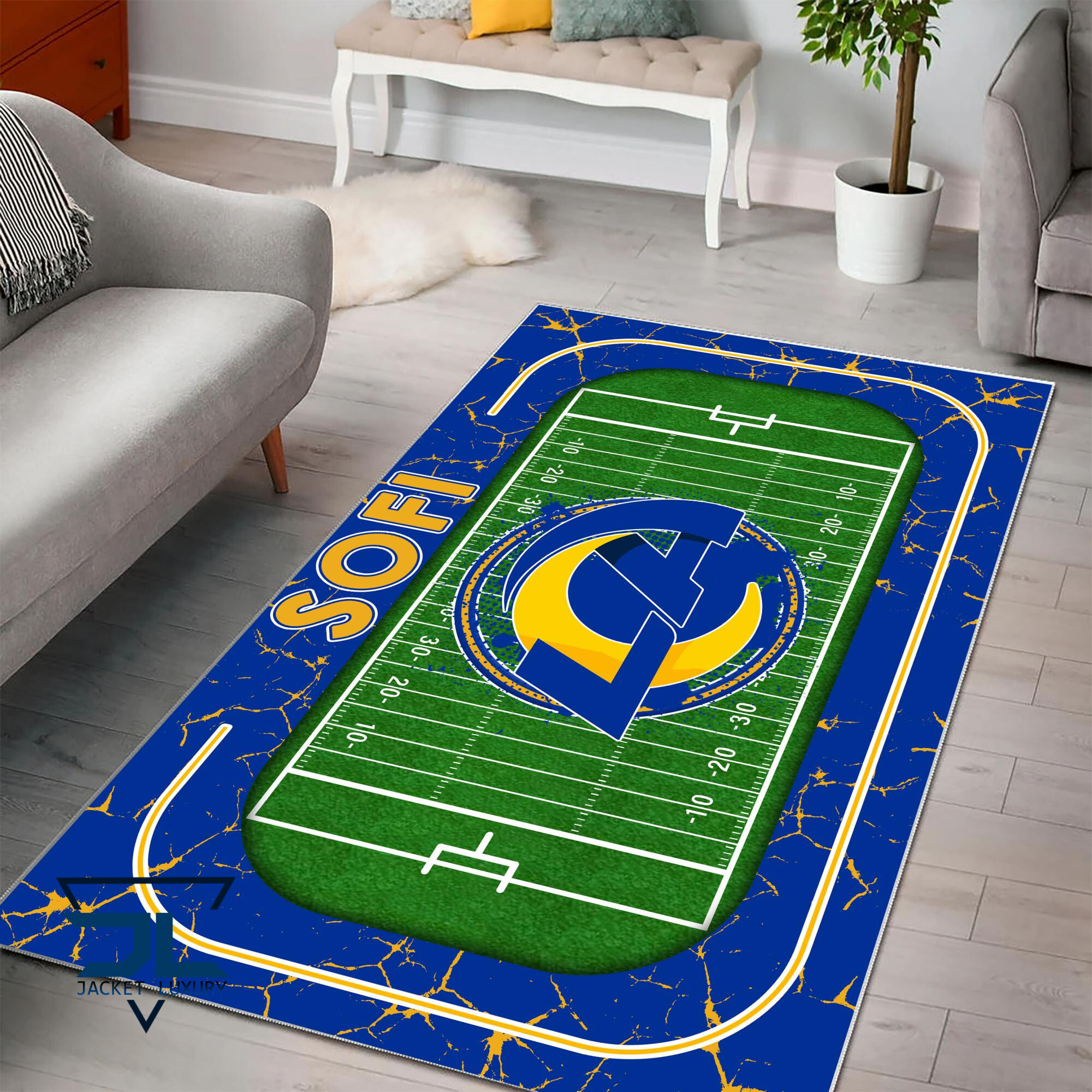 Sportswearmerch Los Angeles Rams NFL Area Rug For Fan