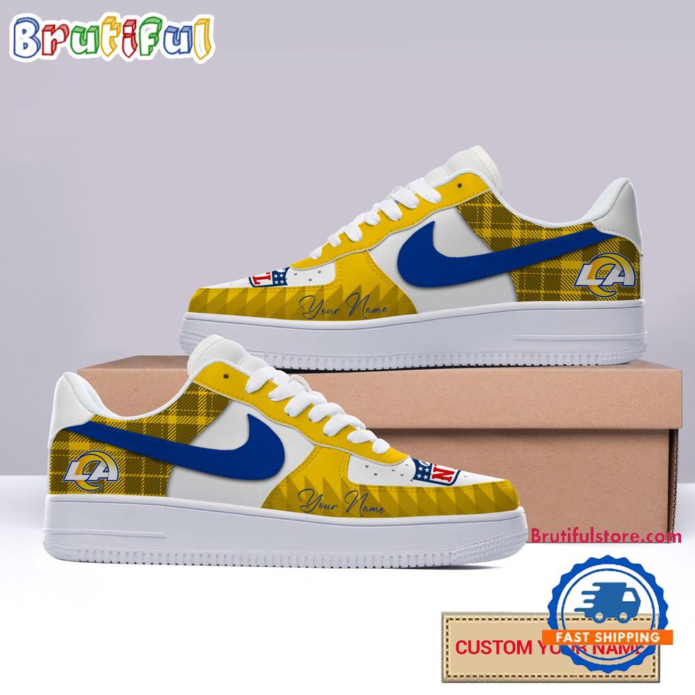 Sportswearmerch Los Angeles Rams NFL Christmas Logo Pattern Custom Air Low-Top Shoes For Men And Women