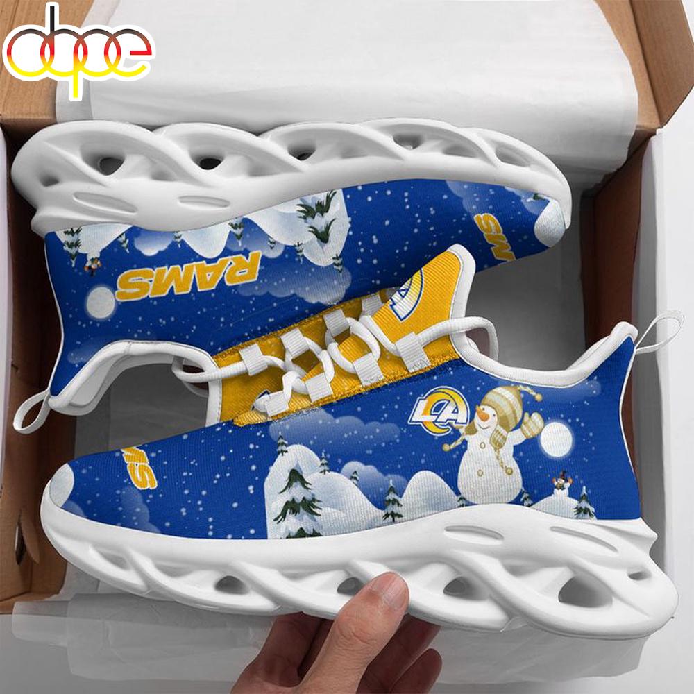 Sportswearmerch Los Angeles Rams NFL Christmas Snowman Max Soul Shoes Sneakers For Men And Women
