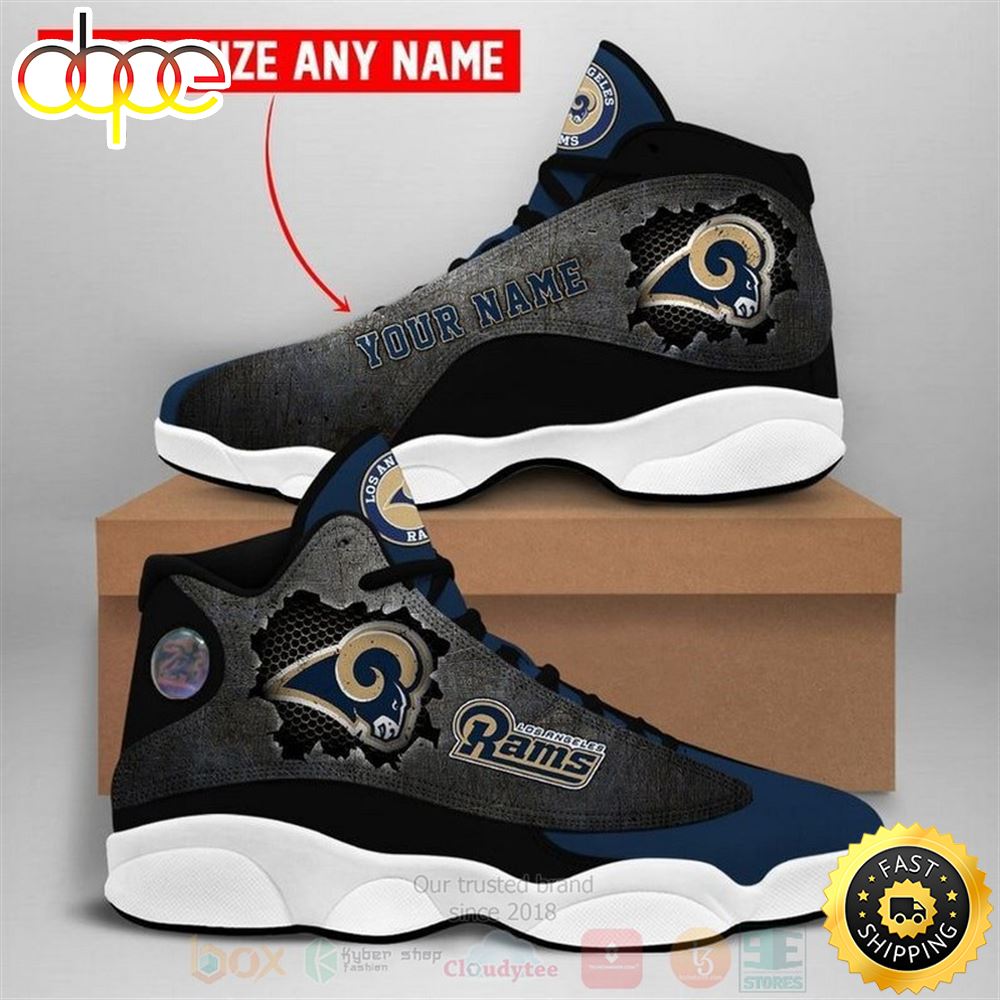 Sportswearmerch Los Angeles Rams NFL Football AJ13 Sneakers Shoes For Men And Women