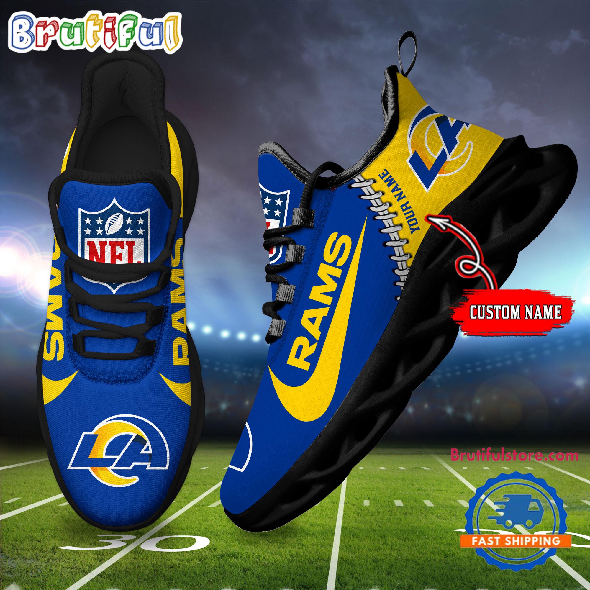 Sportswearmerch Los Angeles Rams NFL Football New Season Sneaker Max Soul Shoes For Fan