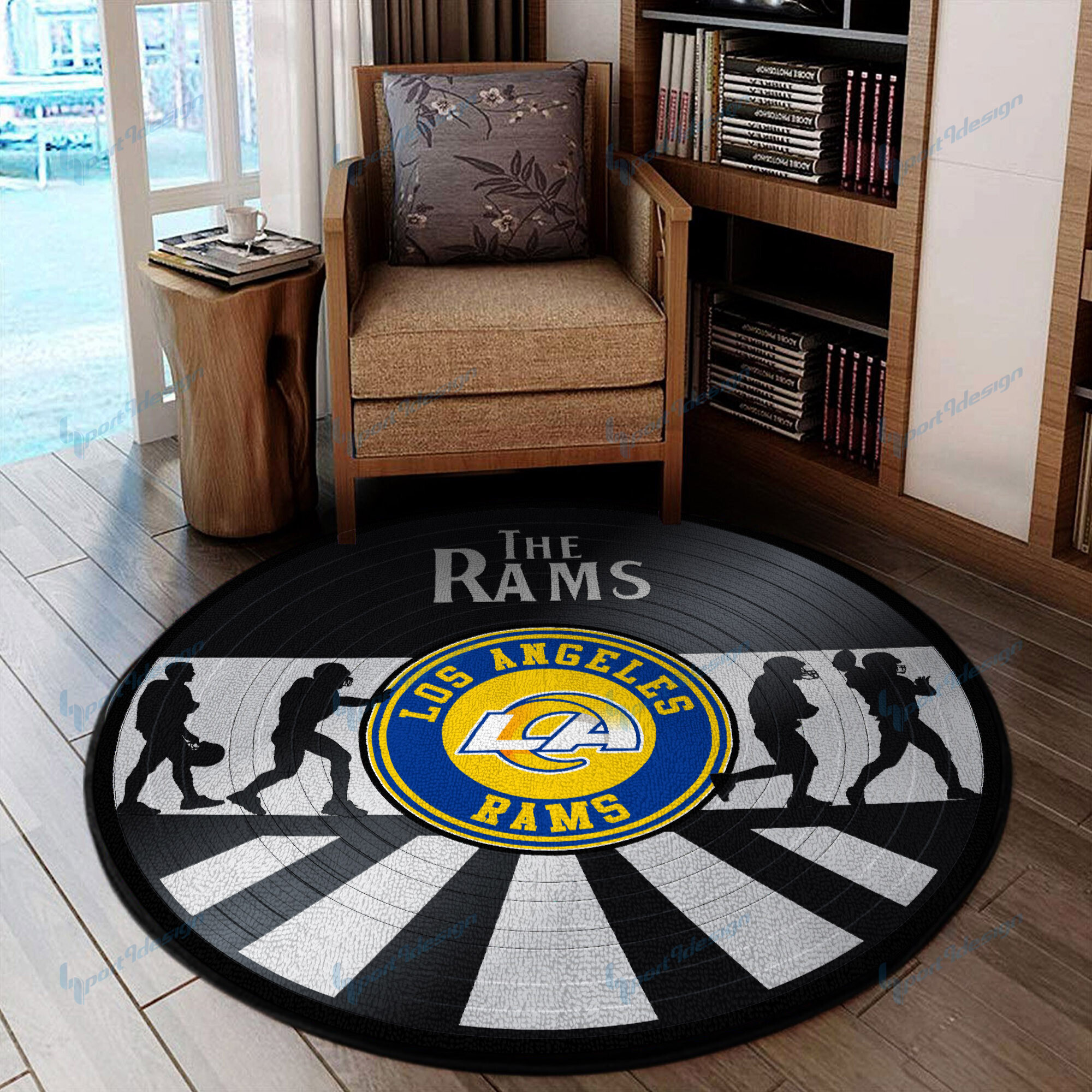 Sportswearmerch Los Angeles Rams NFL Round Rug For Fan