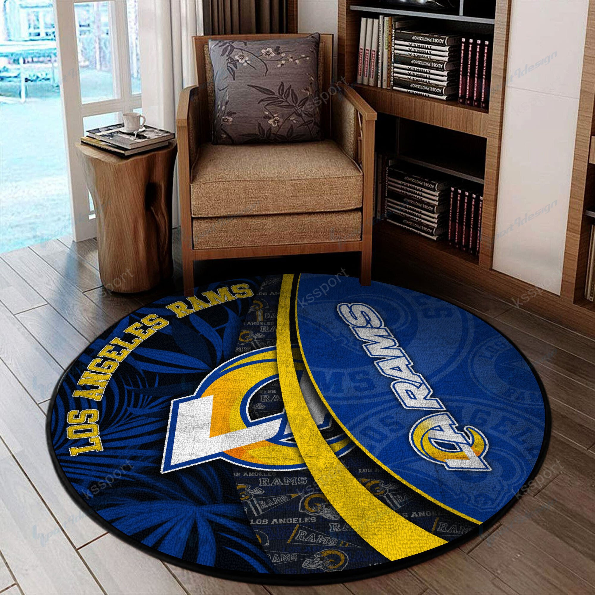 Sportswearmerch Los Angeles Rams NFL Round Rug For Fan
