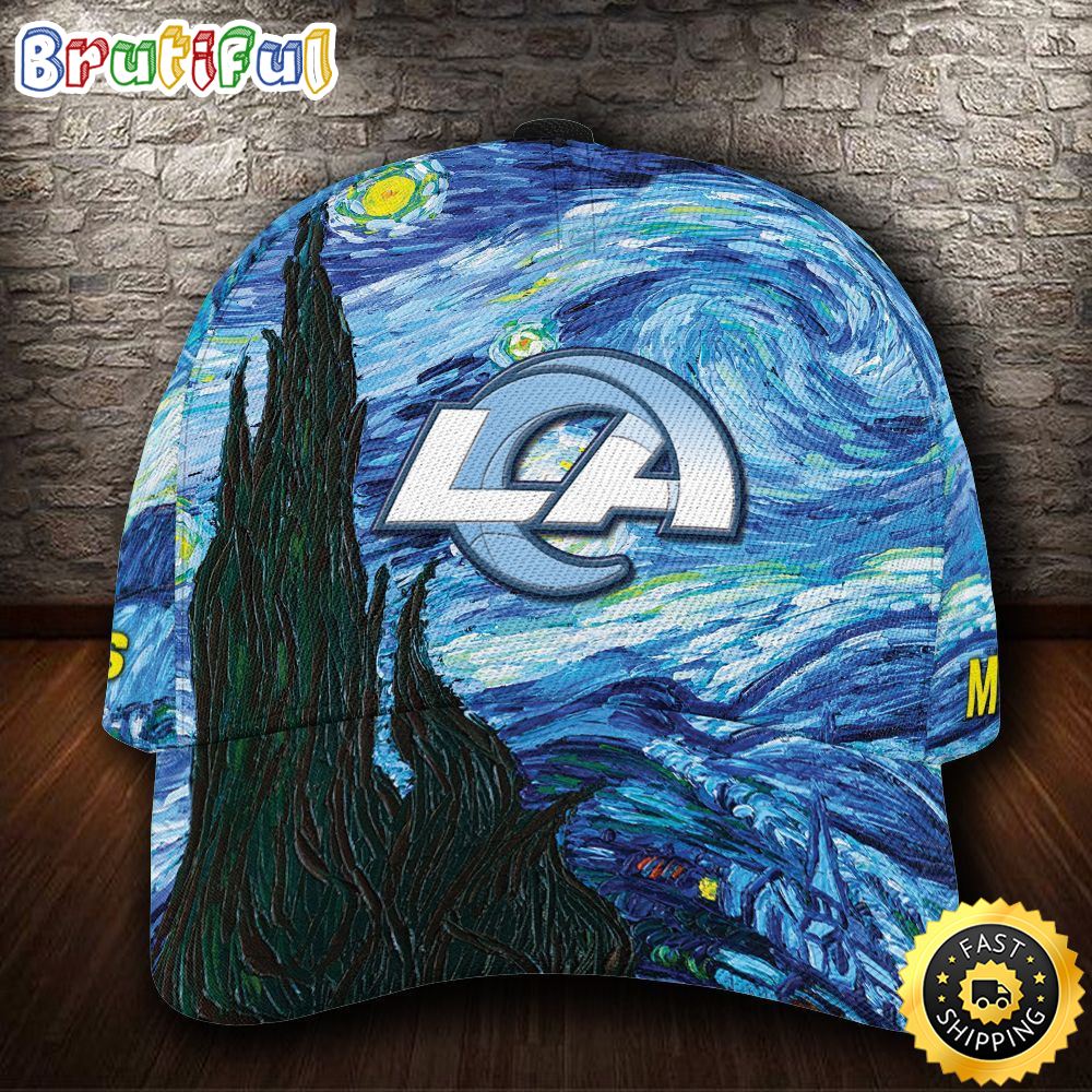 Sportswearmerch Los Angeles Rams NFL Van Gogh Classic Cap For Fan