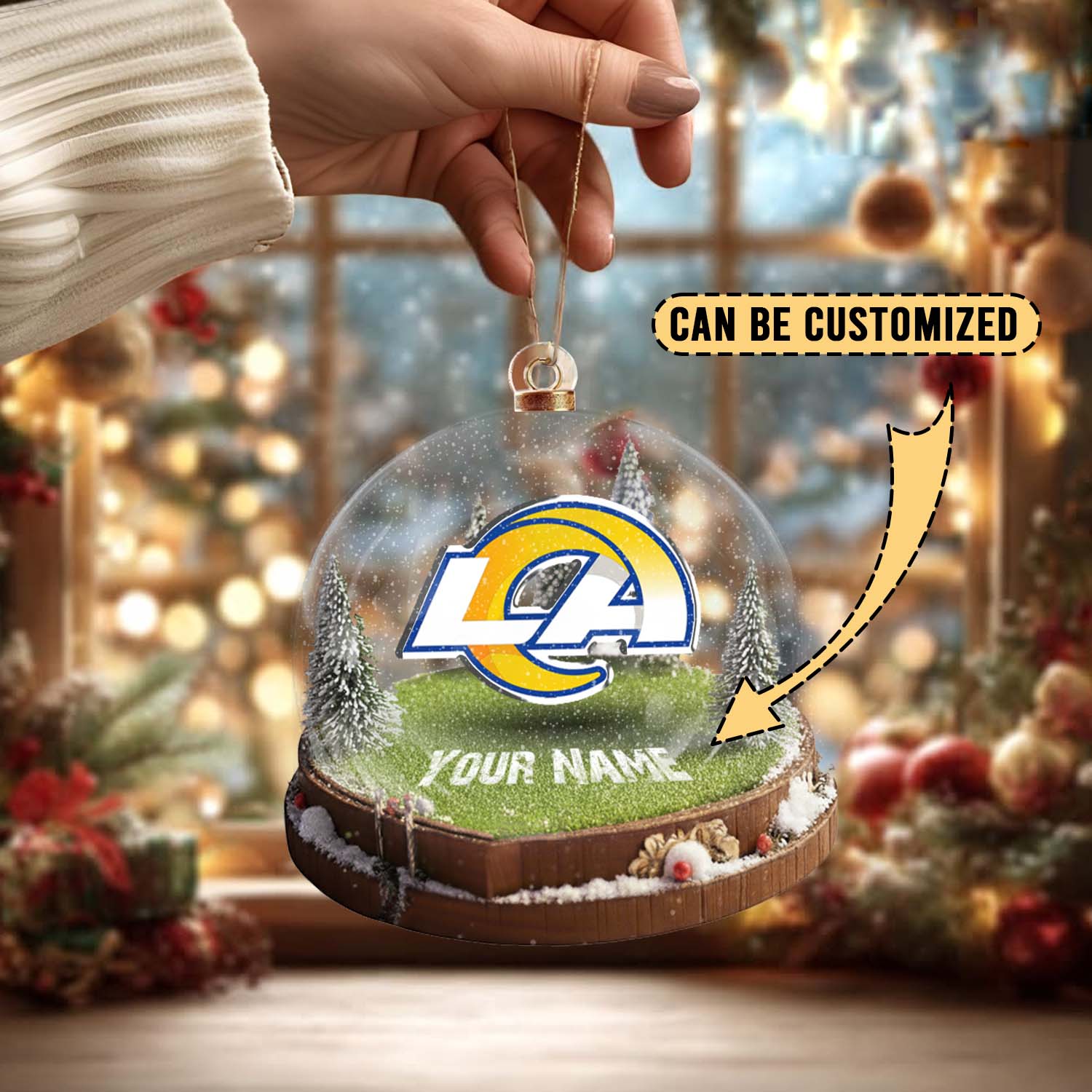 Sportswearmerch Los Angeles Rams NFL x Christmas Acrylic Ornament Gift For Fans