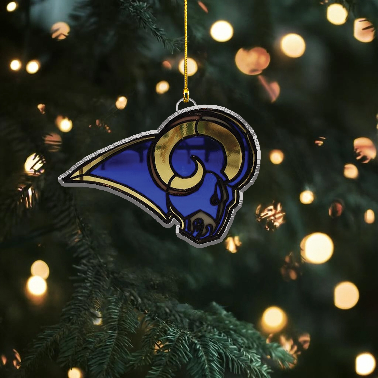 Sportswearmerch Los Angeles Rams NFL x Christmas Acrylic Ornament Gift For Fans