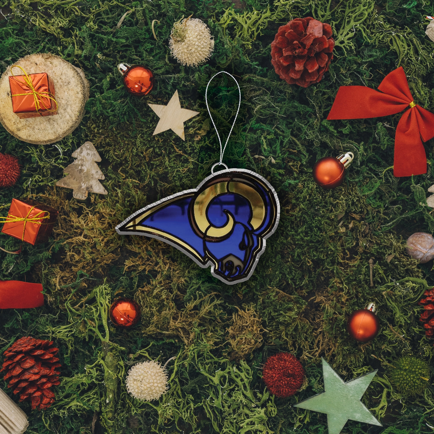 Sportswearmerch Los Angeles Rams NFL x Christmas Acrylic Ornament Gift For Fans