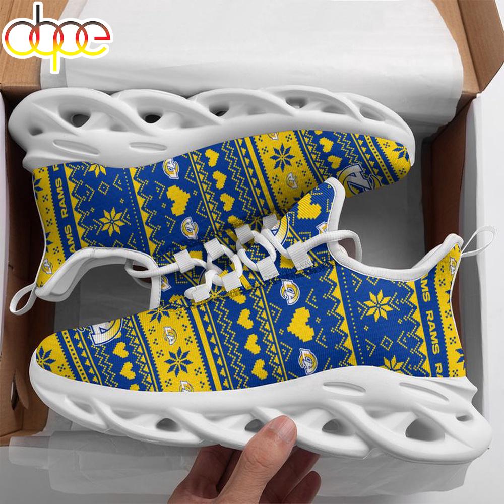 Sportswearmerch Los Angeles Rams NFL X-max Patterns Christmas Max Soul Shoes Sneakers For Men And Women