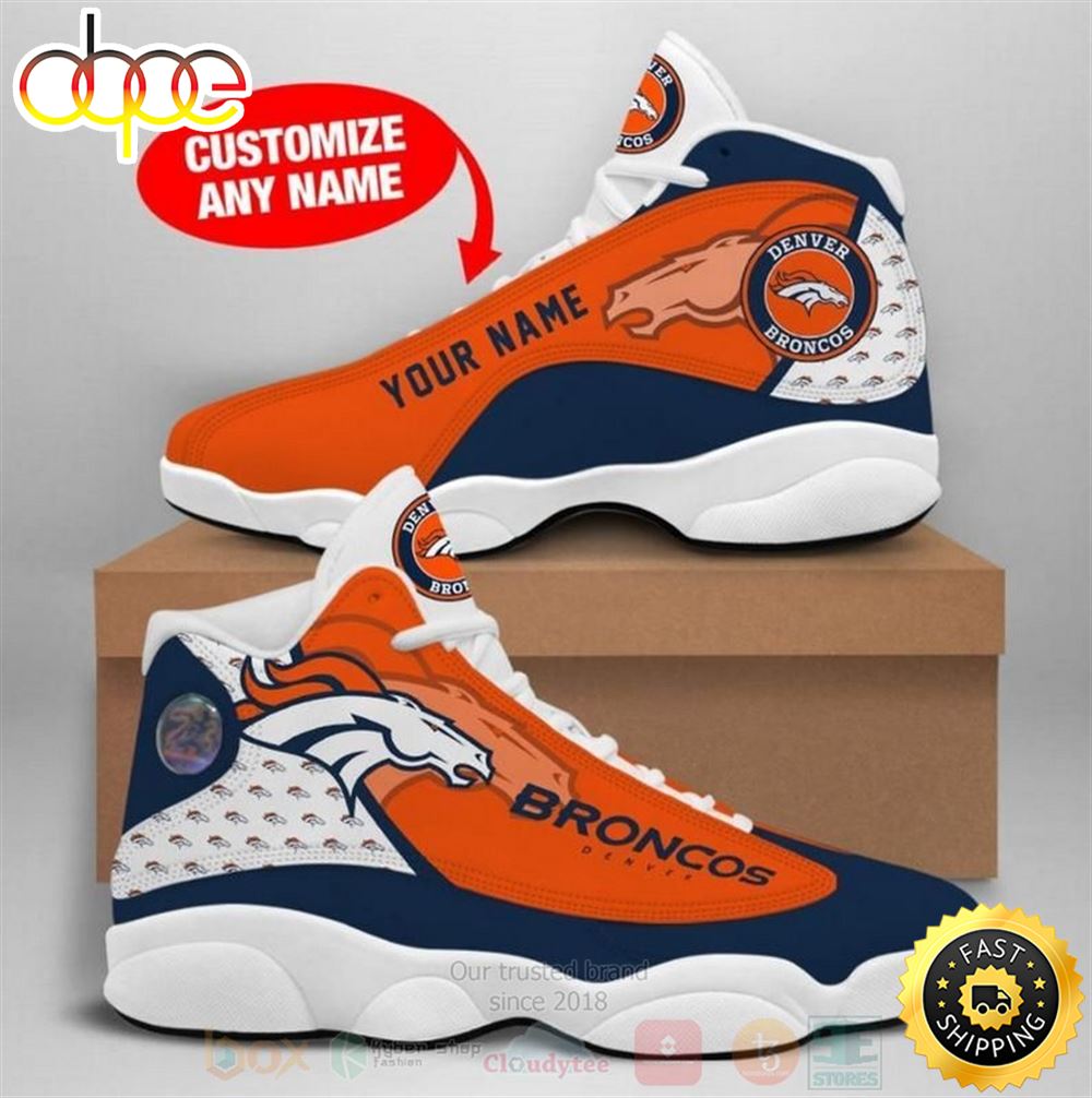 Sportswearmerch Los Denver Broncos NFL AJ13 Sneakers Shoes For Men And Women
