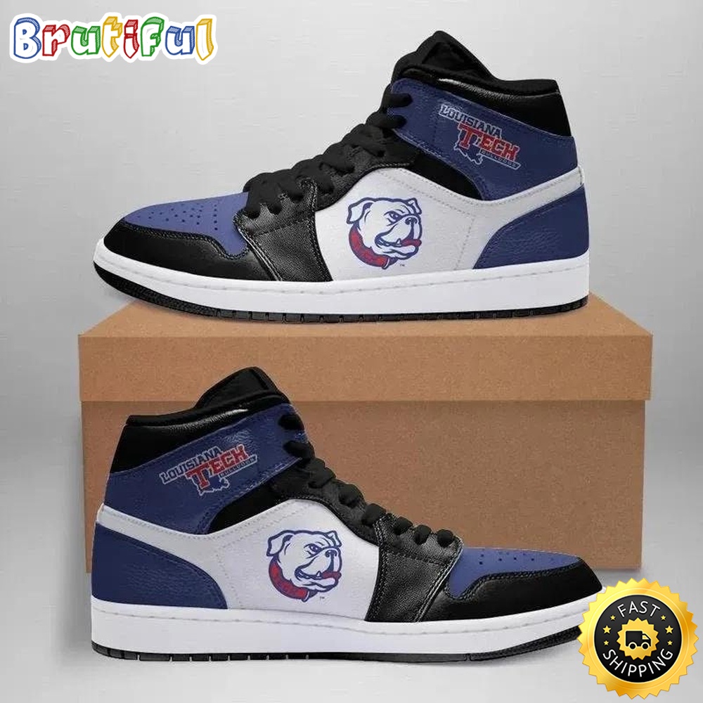 Sportswearmerch Louisiana Tech Bulldogs NCAA AJ1 High Sneakers Shoes For Men And Women