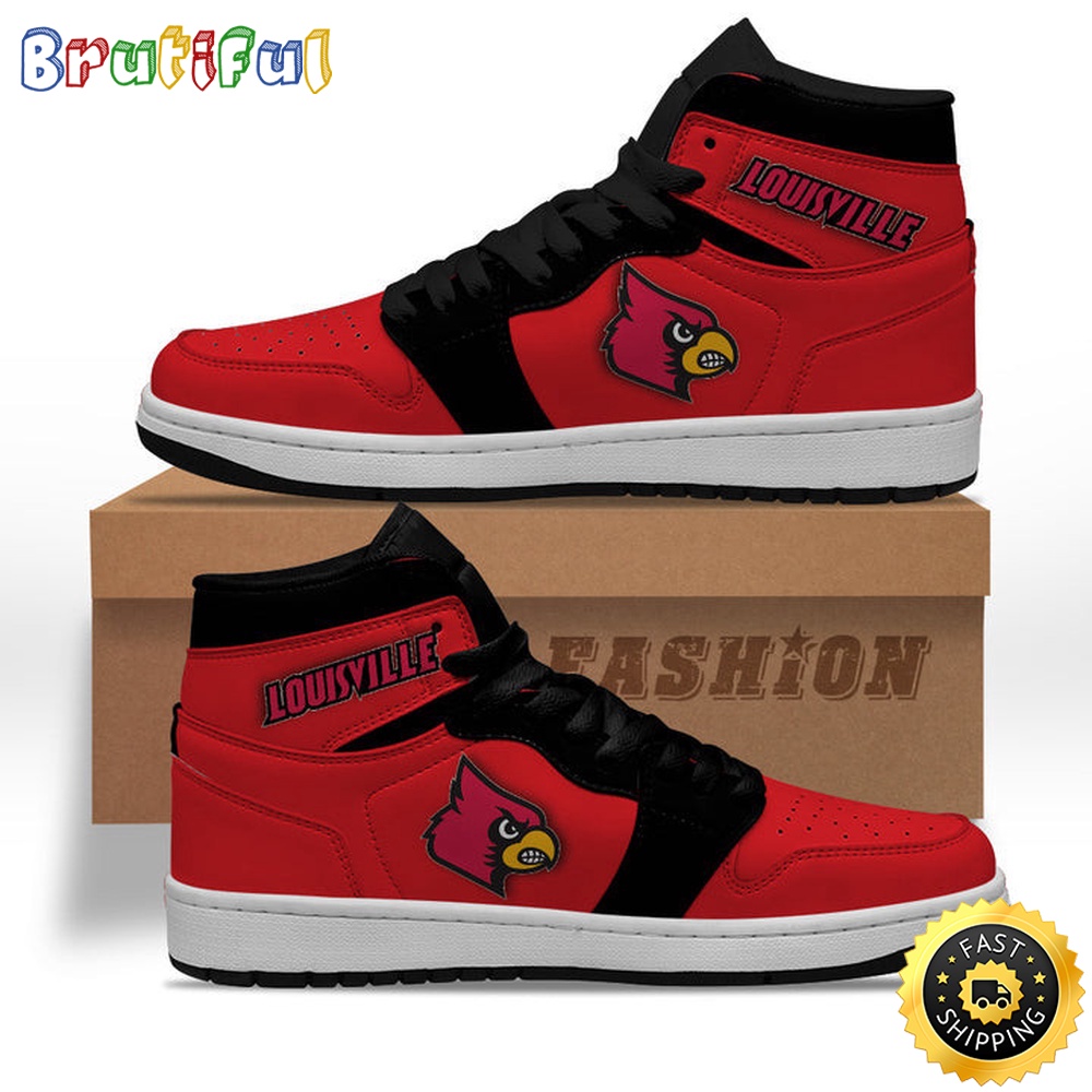 Sportswearmerch Louisville Cardinals NCAA AJ1 High Sneakers Shoes For Men And Women