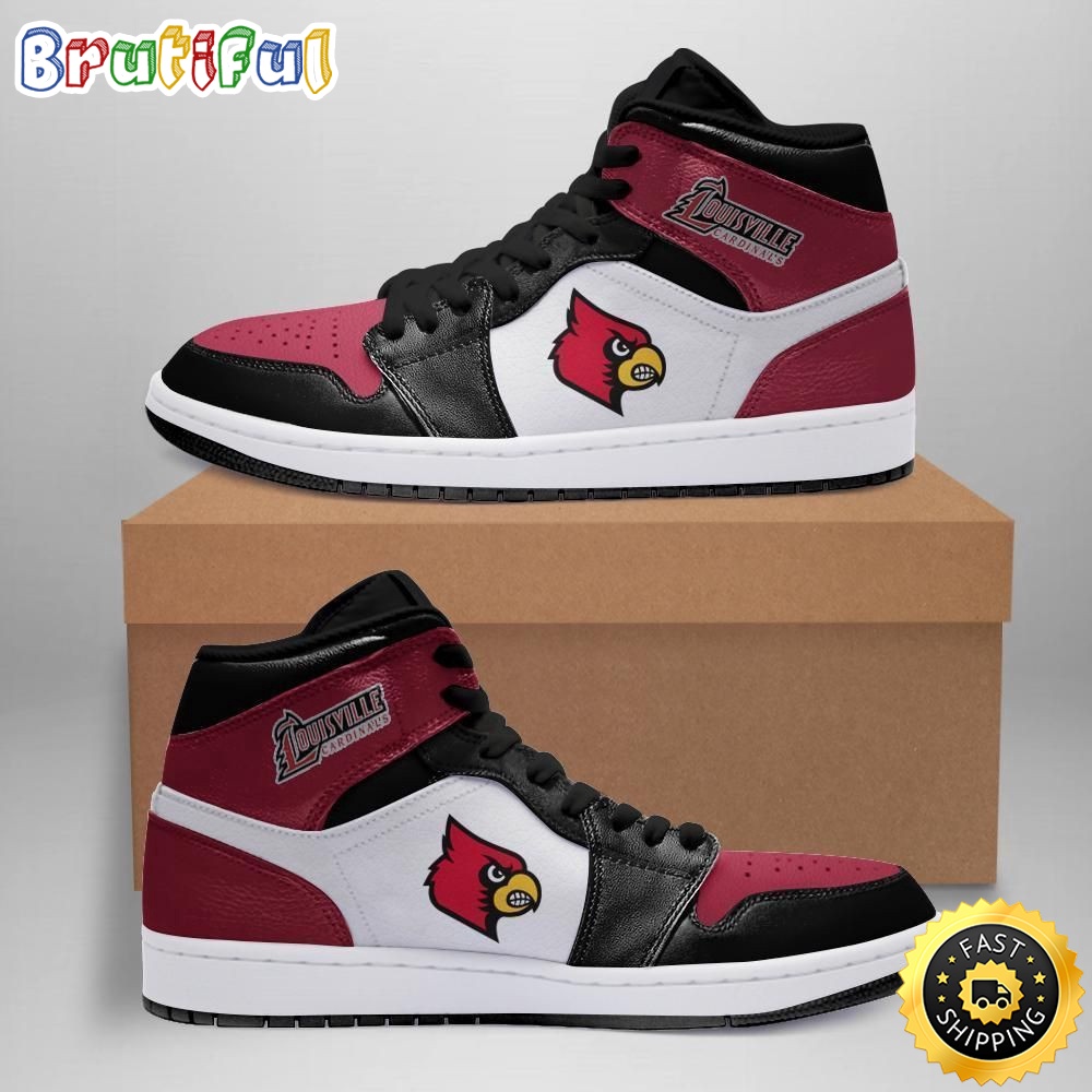 Sportswearmerch Louisville Cardinals NCAA AJ1 High Sneakers Shoes For Men And Women