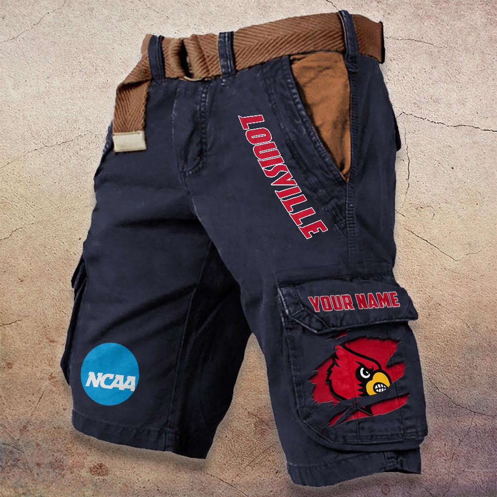 Sportswearmerch Louisville Cardinals NCAA Denim Short For Fan