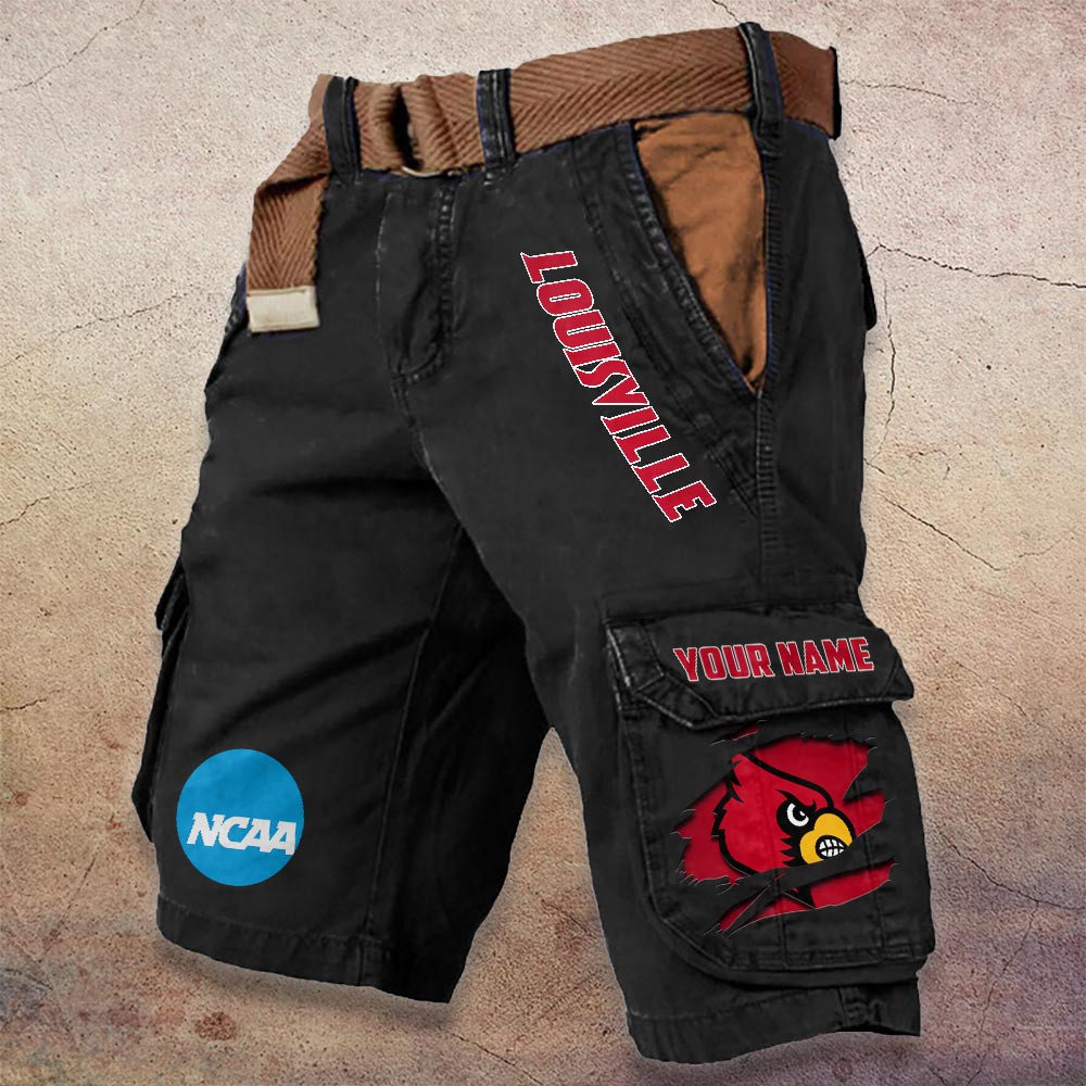 Sportswearmerch Louisville Cardinals NCAA Denim Short For Fan