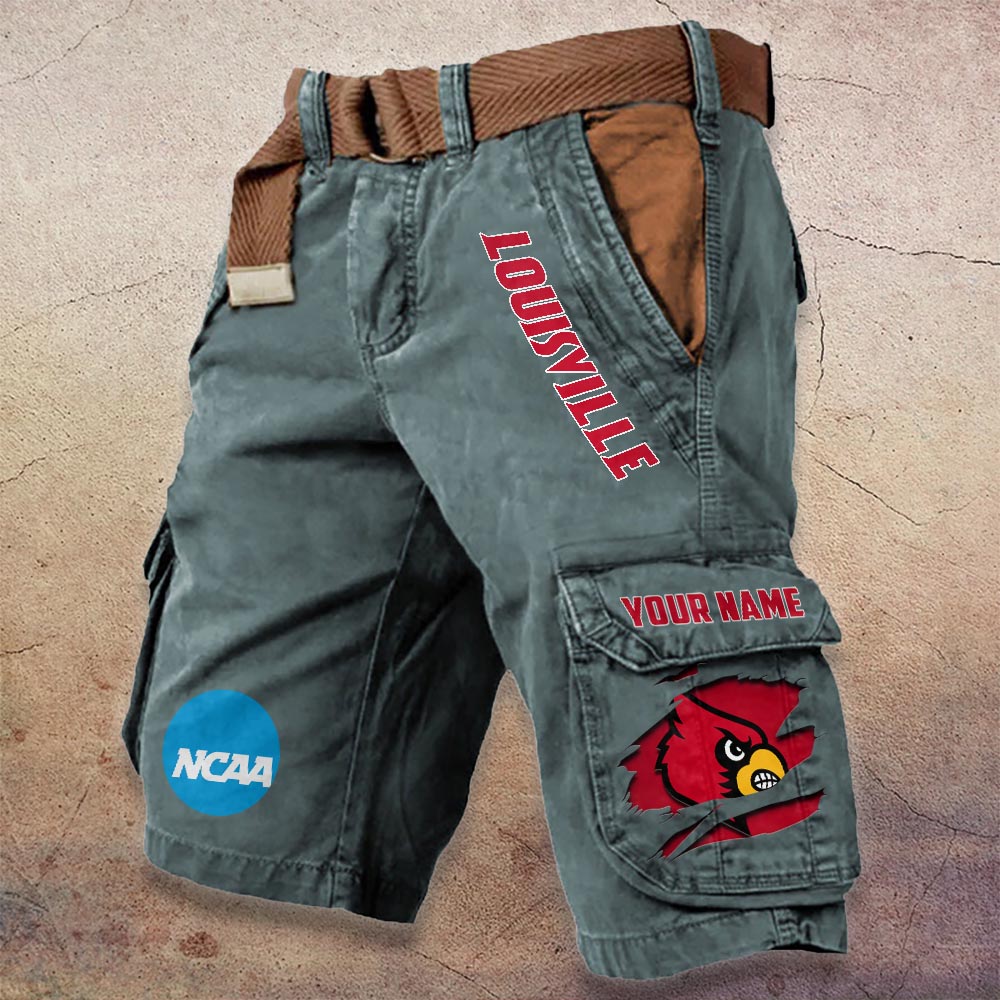 Sportswearmerch Louisville Cardinals NCAA Denim Short For Fan