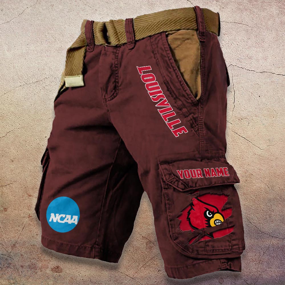 Sportswearmerch Louisville Cardinals NCAA Denim Short For Fan