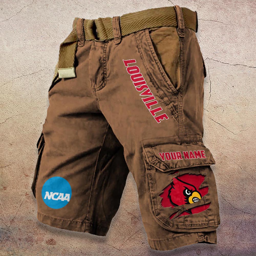 Sportswearmerch Louisville Cardinals NCAA Denim Short For Fan