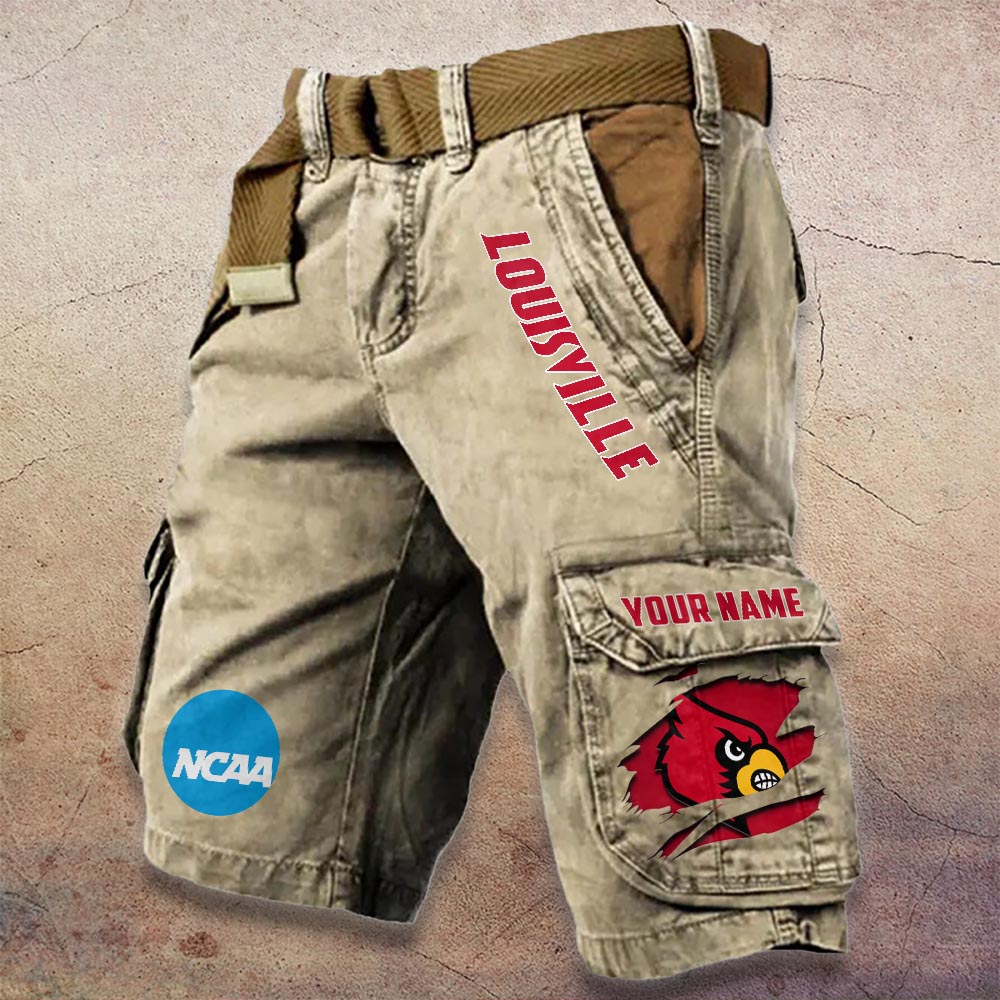 Sportswearmerch Louisville Cardinals NCAA Denim Short For Fan