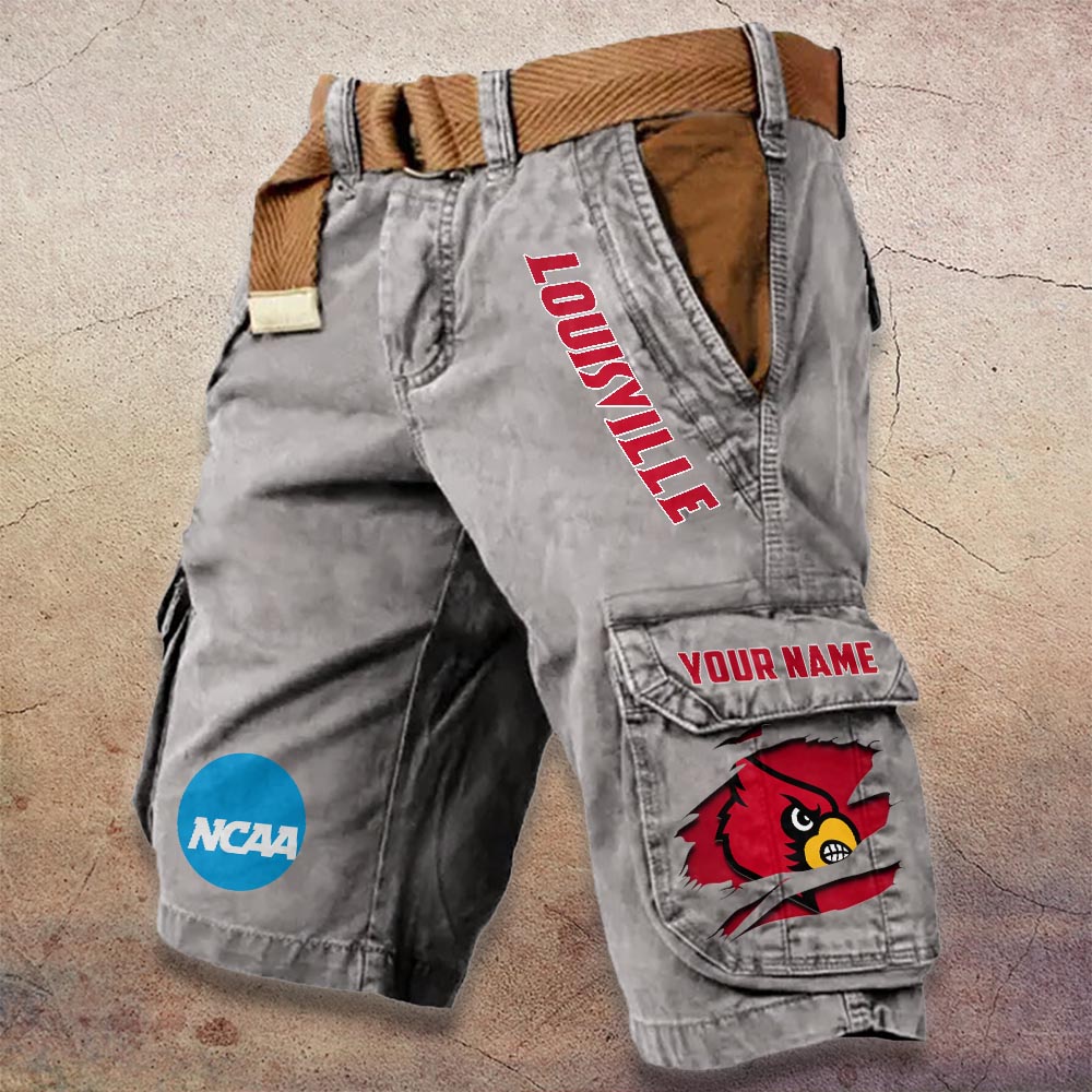 Sportswearmerch Louisville Cardinals NCAA Denim Short For Fan