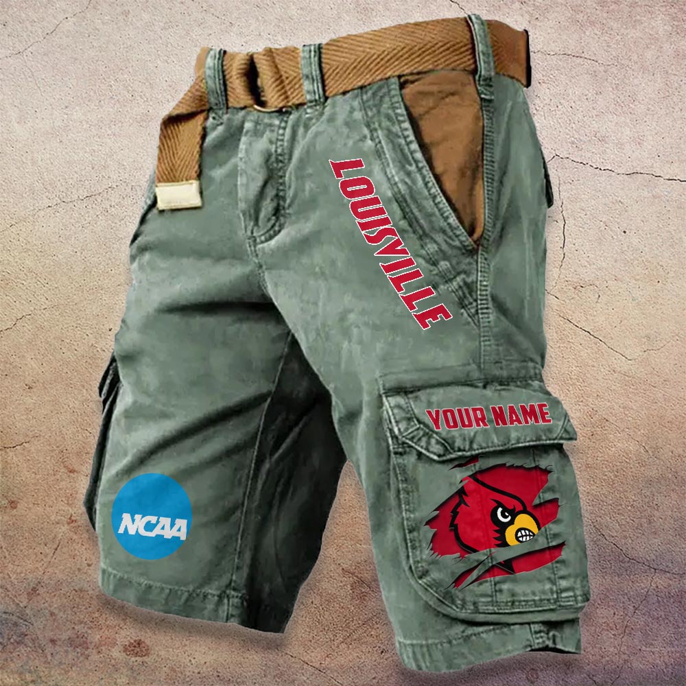 Sportswearmerch Louisville Cardinals NCAA Denim Short For Fan