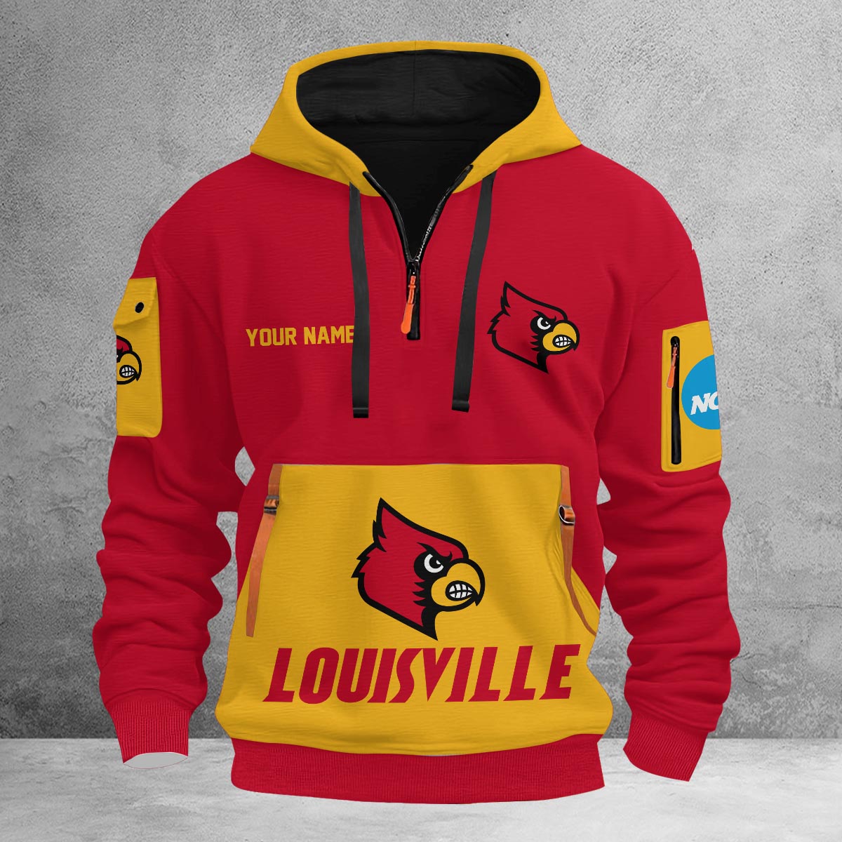 Sportswearmerch Louisville Cardinals NCAA Half Zip Hoodie Personalized For Fan