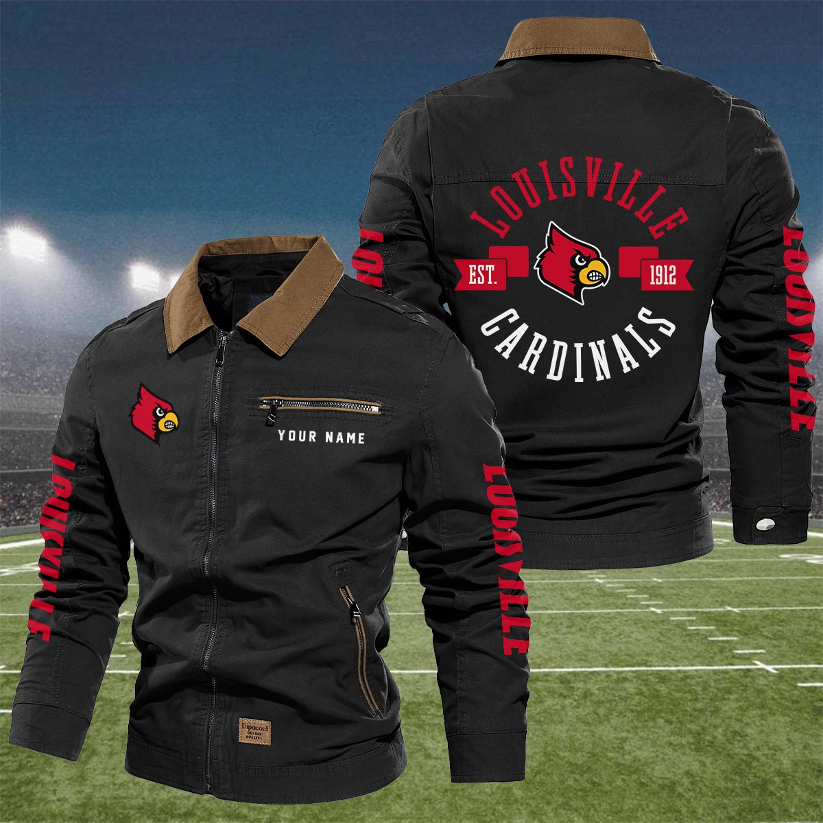 Sportswearmerch Louisville Cardinals NCAA Lapel Jacket For Fan