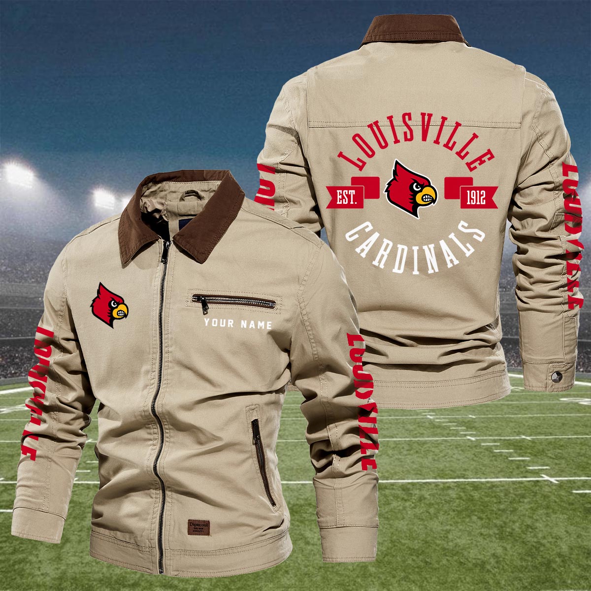 Sportswearmerch Louisville Cardinals NCAA Lapel Jacket For Fan