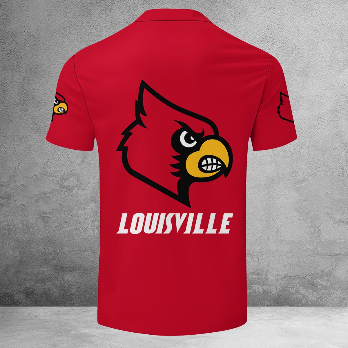 Sportswearmerch Louisville Cardinals NCAA Lapel Zip Polo Shirt For Fan