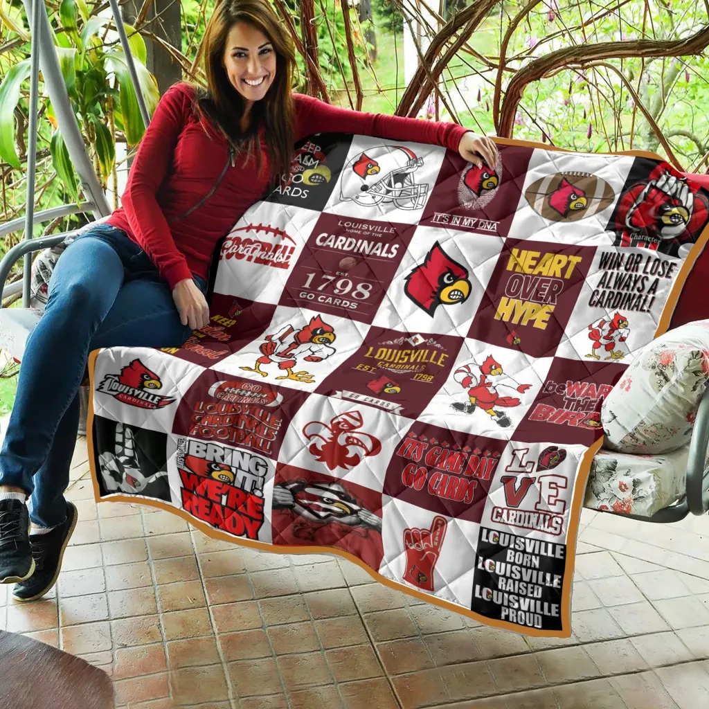 Sportswearmerch Louisville Cardinals NCAA Quilt Blanket For Fan