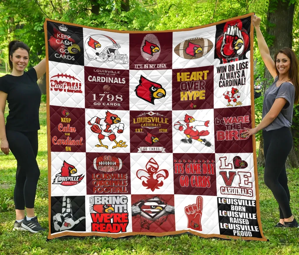Sportswearmerch Louisville Cardinals NCAA Quilt Blanket For Fan